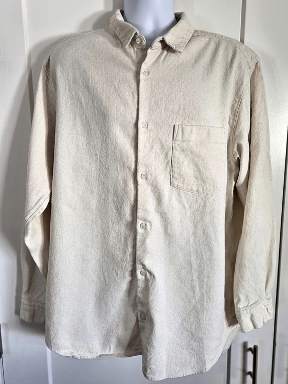 Nest Robe CONFECT Cotton Linen Shirt Cream Off-White Made in Japan 0225-2041